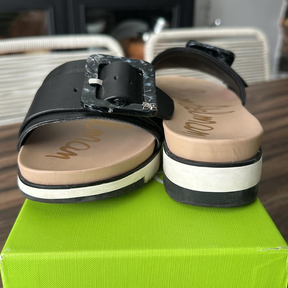 Sam Edelman Black Sandals Sleek Design - Picture 3 of 6